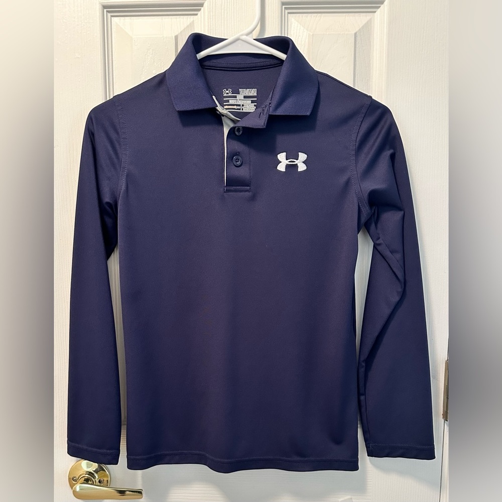 Under Armour Long Sleeve Polo Youth Medium